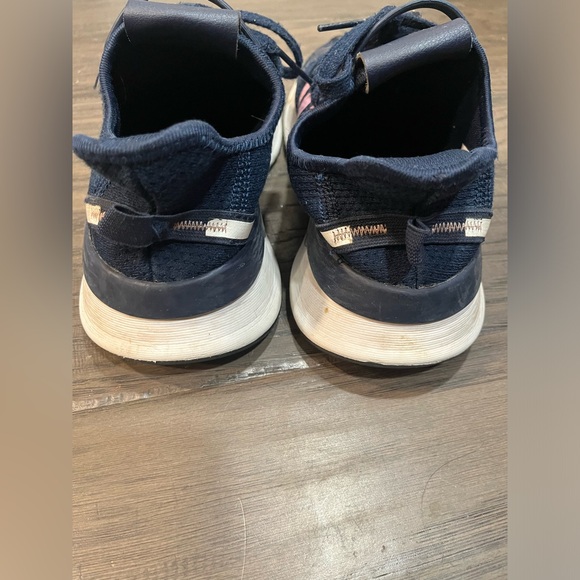 Girls Adidas U Path Run Navy Pink Sneakers - Picture 5 of 11